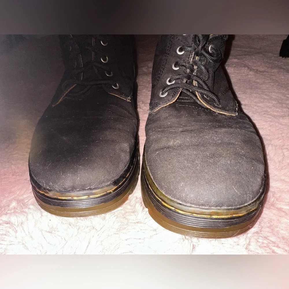 Dr. Martens Bonny Black Canvas Lace Up Chukka Boots Men’s 10 punk goth grunge